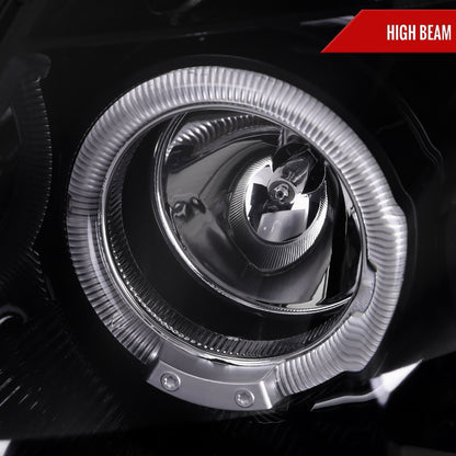 2003-2007 Infiniti G35 Coupe Dual Halo Projector Headlights (Glossy Black Housing/Smoked Lens)