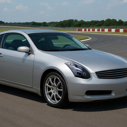 2003-2007 Infiniti G35 Coupe Dual Halo Projector Headlights (Glossy Black Housing/Smoked Lens)