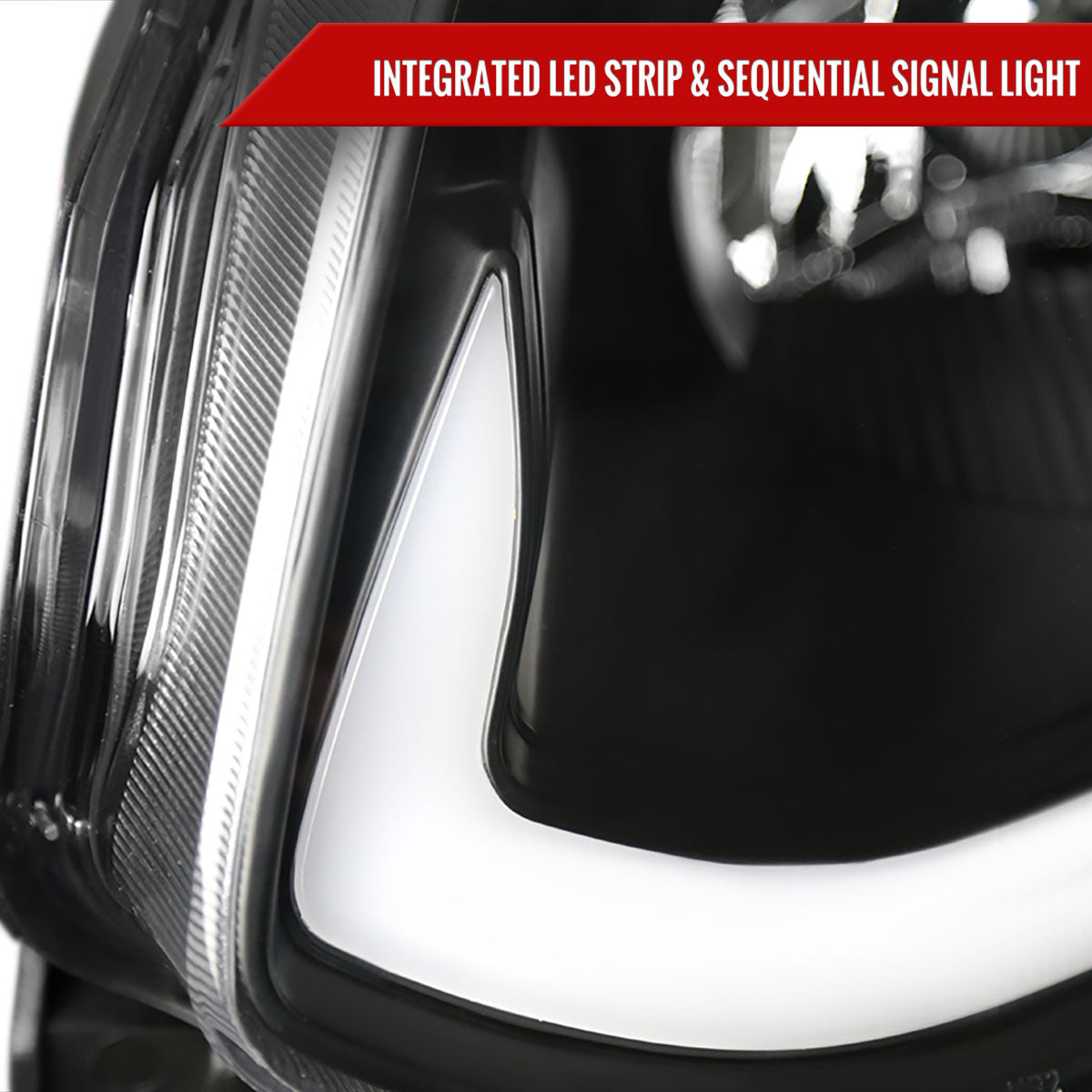 2003-2007 Infiniti G35 Coupe LED Bar Projector Headlights w/ Sequential Turn Signals (Matte Black Housing/Clear Lens)