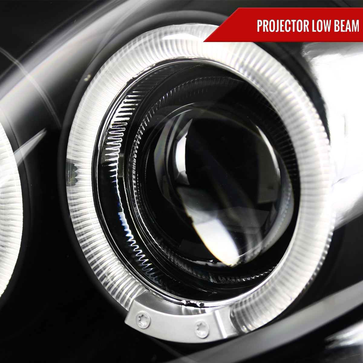 2003-2007 Infiniti G35 Coupe Dual Halo Projector Headlights (Matte Black Housing/Clear Lens)