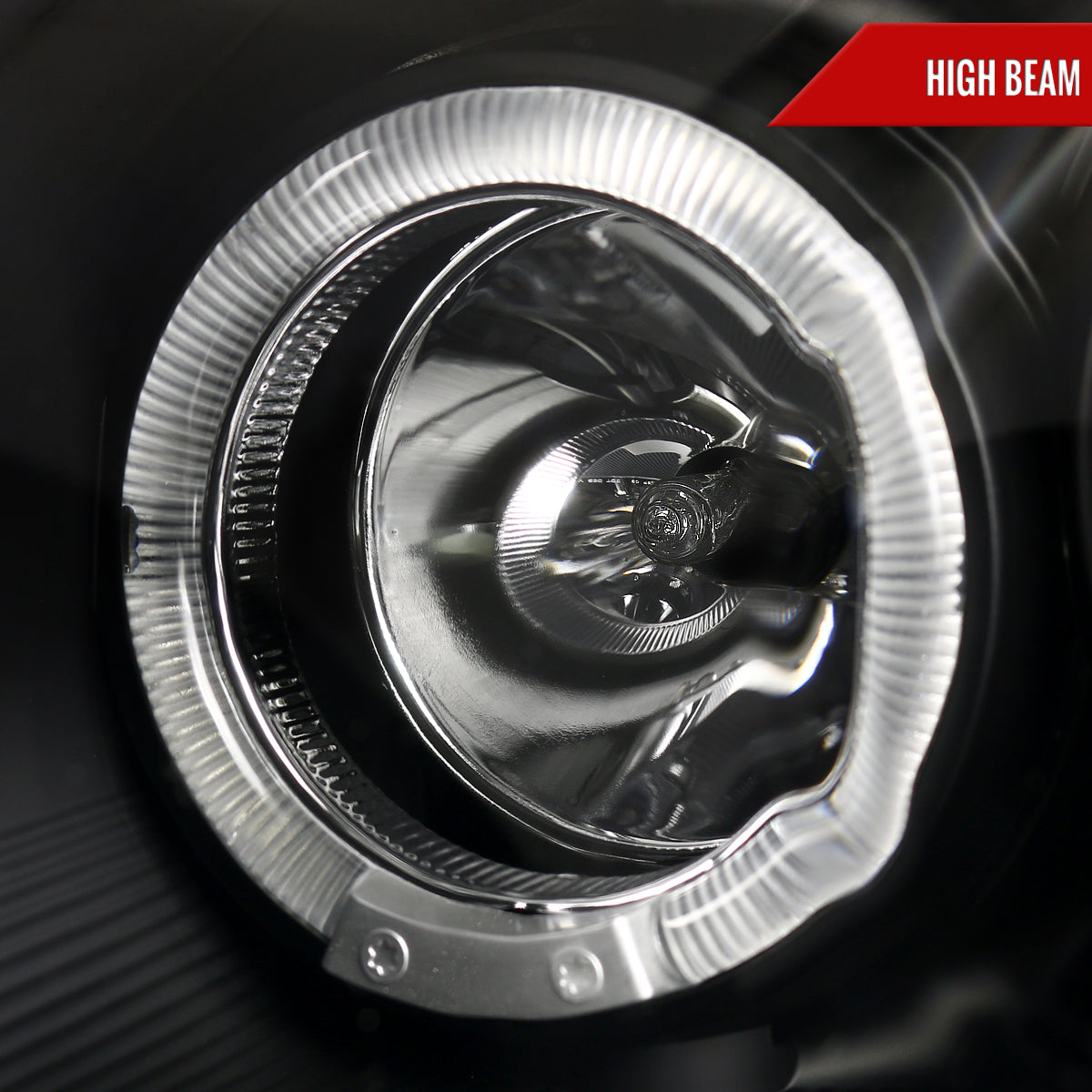 2003-2007 Infiniti G35 Coupe Dual Halo Projector Headlights (Matte Black Housing/Clear Lens)