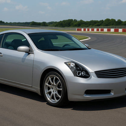 2003-2007 Infiniti G35 Coupe Dual Halo Projector Headlights (Matte Black Housing/Clear Lens)