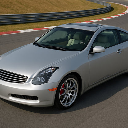 2003-2007 Infiniti G35 Coupe Dual Halo Projector Headlights (Matte Black Housing/Clear Lens)