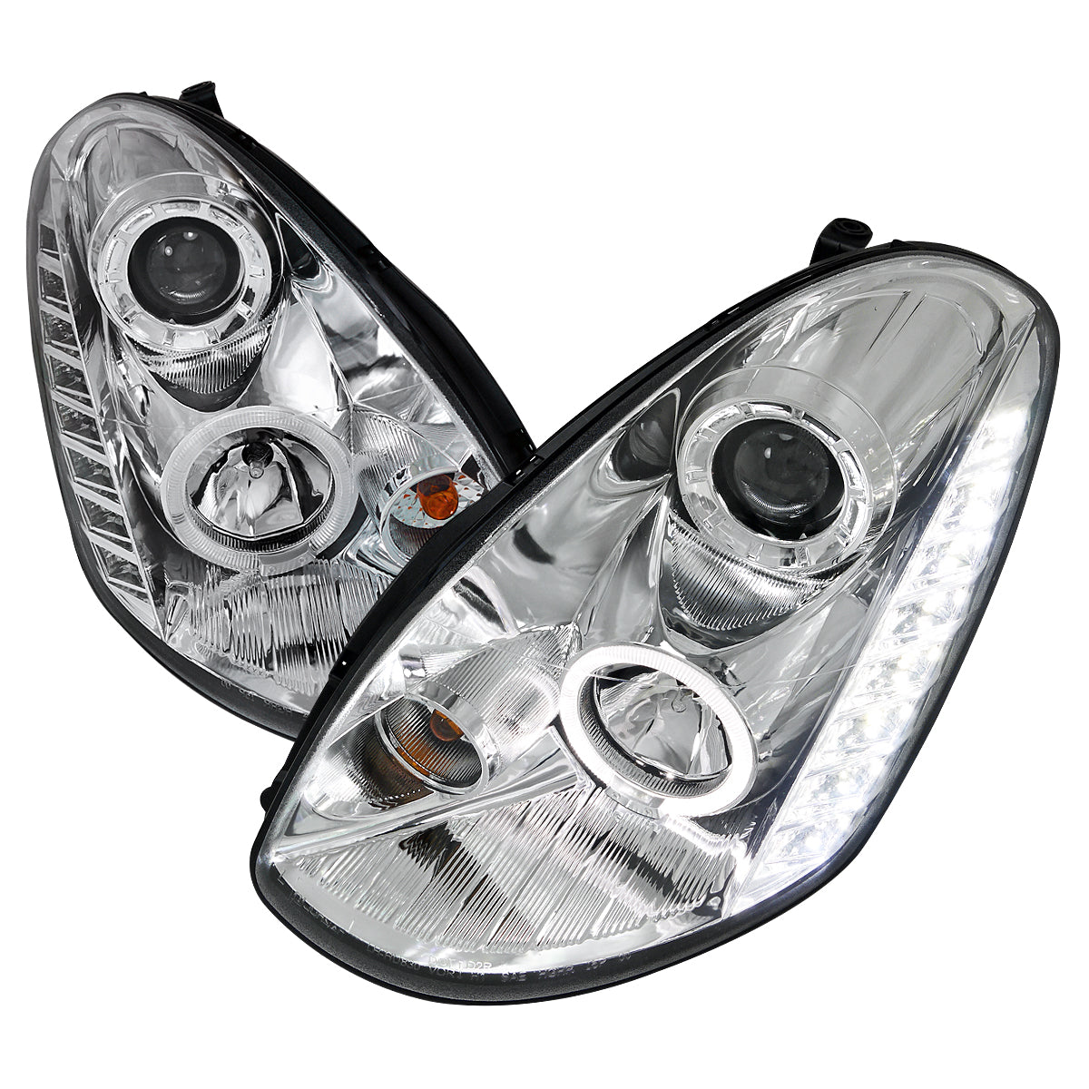 2005-2006 Infiniti G35 Sedan Halo Projector Headlights (Chrome Housing/Clear Lens)