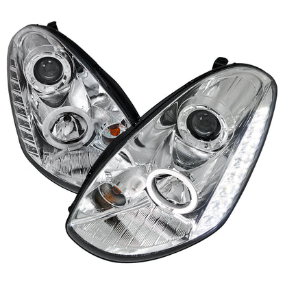 2005-2006 Infiniti G35 Sedan Halo Projector Headlights (Chrome Housing/Clear Lens)