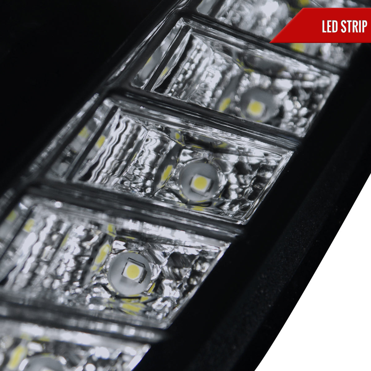 2005-2006 Infiniti G35 Sedan Halo Projector Headlights w/ SMD LED Light Strip (Glossy Black Housing/Smoked Lens)