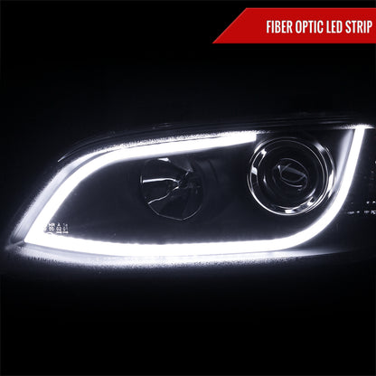 2008-2009 Pontiac G8 LED Bar Projector Headlights (Matte Black Housing/Clear Lens)