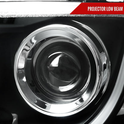 2008-2009 Pontiac G8 LED Bar Projector Headlights (Matte Black Housing/Clear Lens)