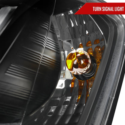 2008-2009 Pontiac G8 LED Bar Projector Headlights (Matte Black Housing/Clear Lens)