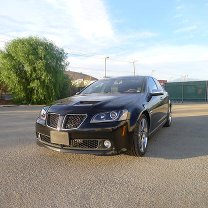 2008-2009 Pontiac G8 LED Bar Projector Headlights (Matte Black Housing/Clear Lens)