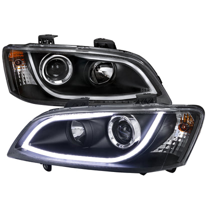 2008-2009 Pontiac G8 LED Bar Projector Headlights (Matte Black Housing/Clear Lens)