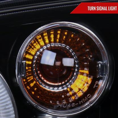 1999-2006 Volkswagen Golf Mk4 GTI/R32 Cabrio Dual Halo Projector Headlights (Glossy Black Housing/Smoked Lens)