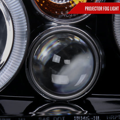 1999-2006 Volkswagen Golf Mk4 GTI/R32 Cabrio Dual Halo Projector Headlights (Glossy Black Housing/Smoked Lens)