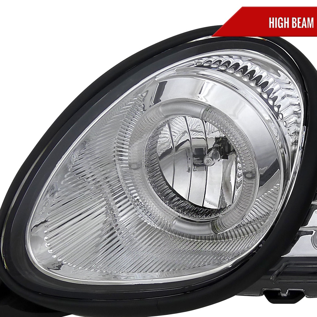 1998-2005 Lexus GS300/GS400/GS430 Halo Projector Headlights w/ SMD LED Light Strip (Chrome Housing/Clear Lens)