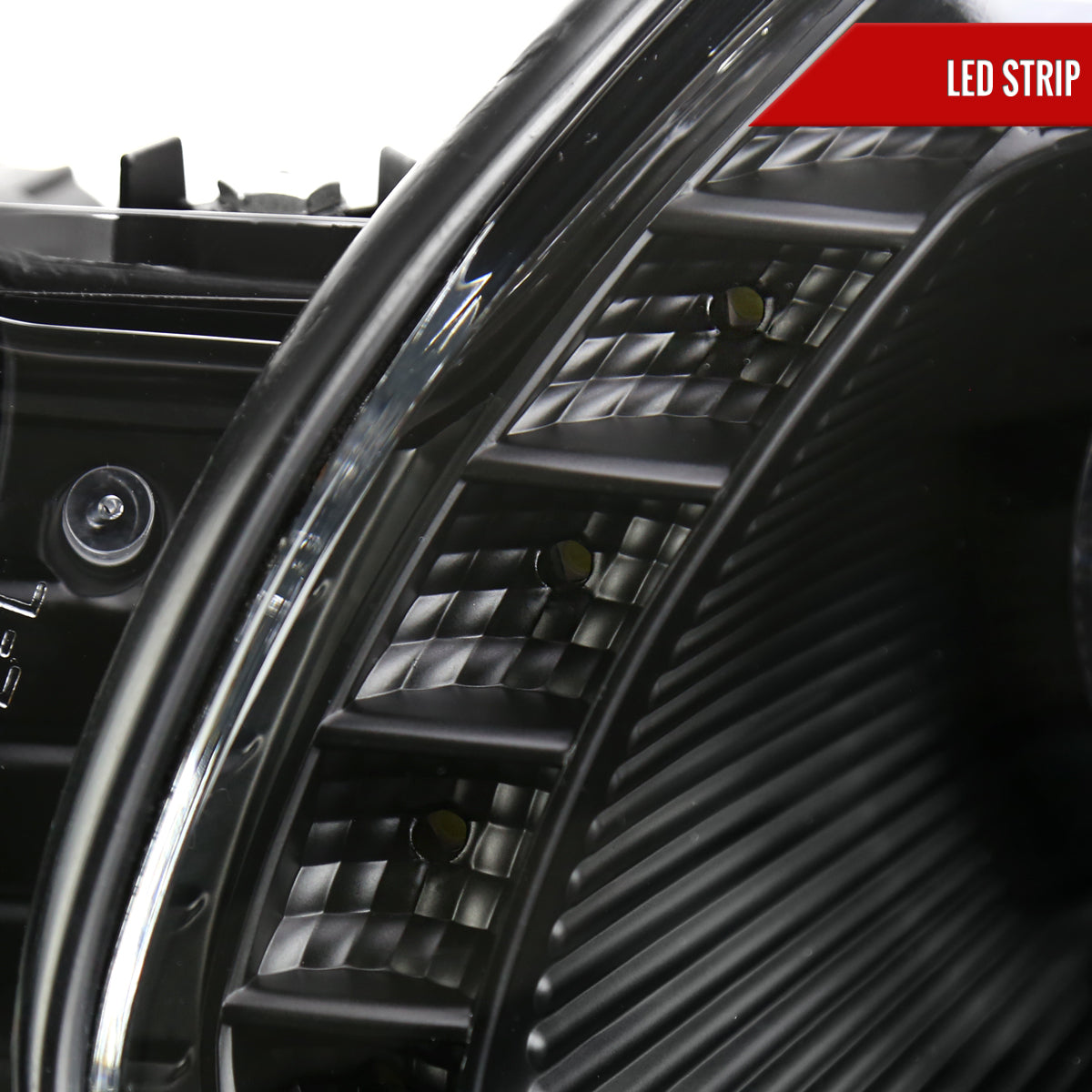 1998-2005 Lexus GS300/GS400/GS430 Halo Projector Headlights w/ SMD LED Light Strip (Matte Black Housing/Clear Lens)