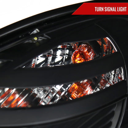 1998-2005 Lexus GS300/GS400/GS430 Halo Projector Headlights w/ SMD LED Light Strip (Matte Black Housing/Clear Lens)