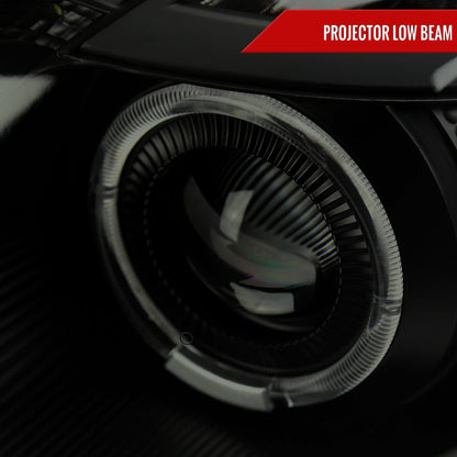 1998-2005 Lexus GS300/GS400/GS430 Halo Projector Headlights w/ SMD LED Light Strip (Black Housing/Smoked Lens)