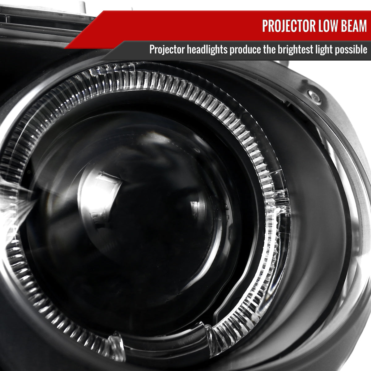 1994-1997 Acura Integra 3DR/4DR Dual Halo Projector Headlights (Matte Black Housing/Clear Lens)