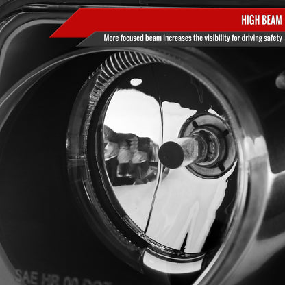 1994-1997 Acura Integra 3DR/4DR Dual Halo Projector Headlights (Matte Black Housing/Clear Lens)