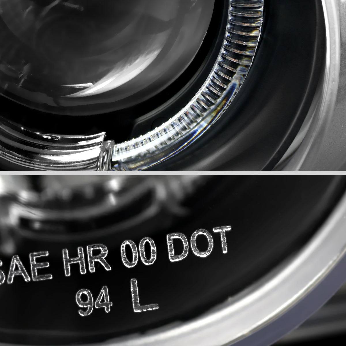 1994-1997 Acura Integra 3DR/4DR Dual Halo Projector Headlights (Matte Black Housing/Clear Lens)