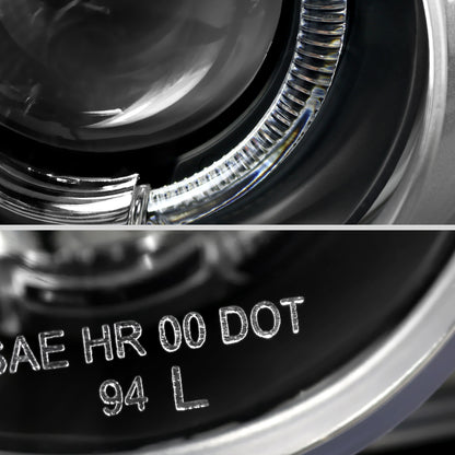 1994-1997 Acura Integra 3DR/4DR Dual Halo Projector Headlights (Matte Black Housing/Clear Lens)