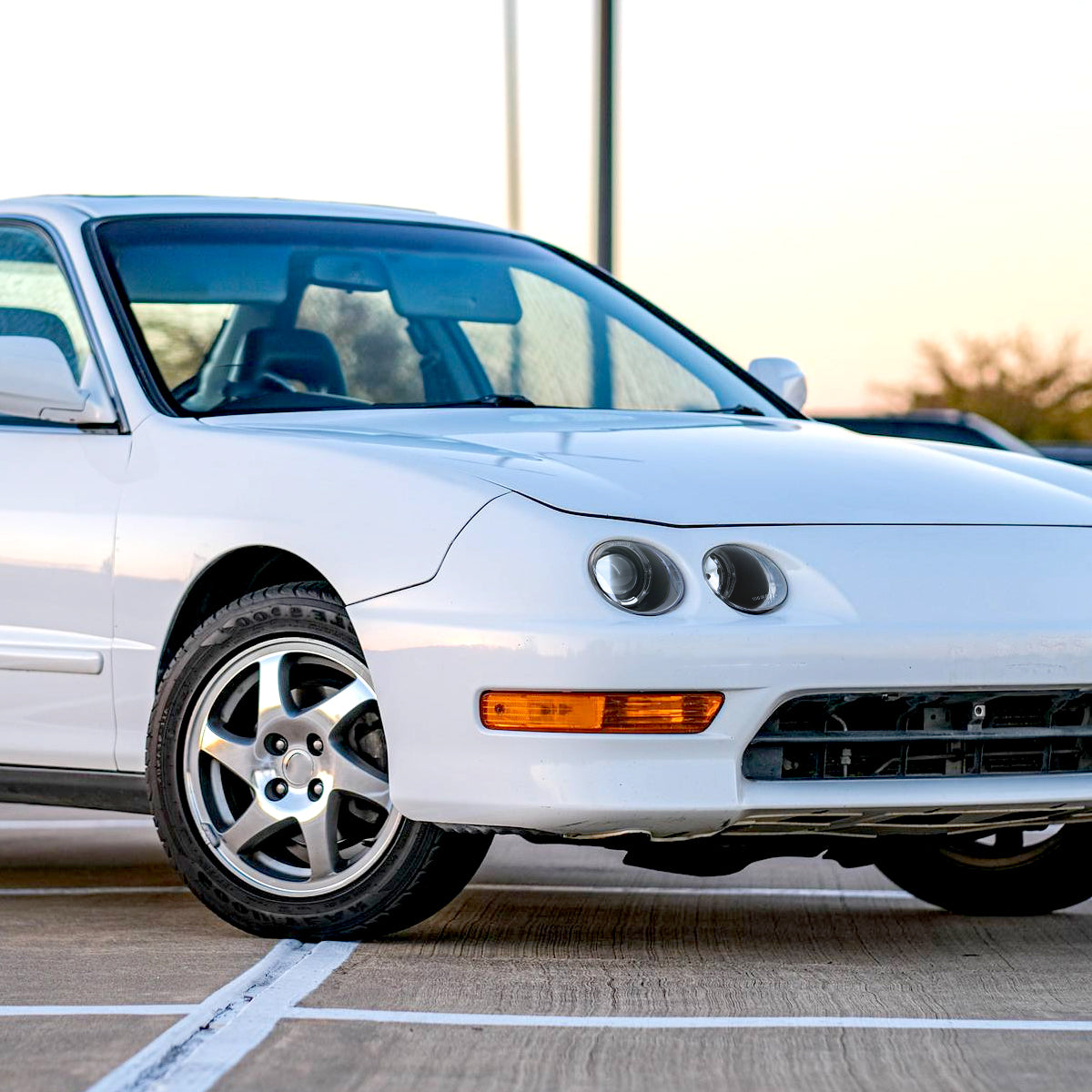 1994-1997 Acura Integra 3DR/4DR Dual Halo Projector Headlights (Matte Black Housing/Clear Lens)