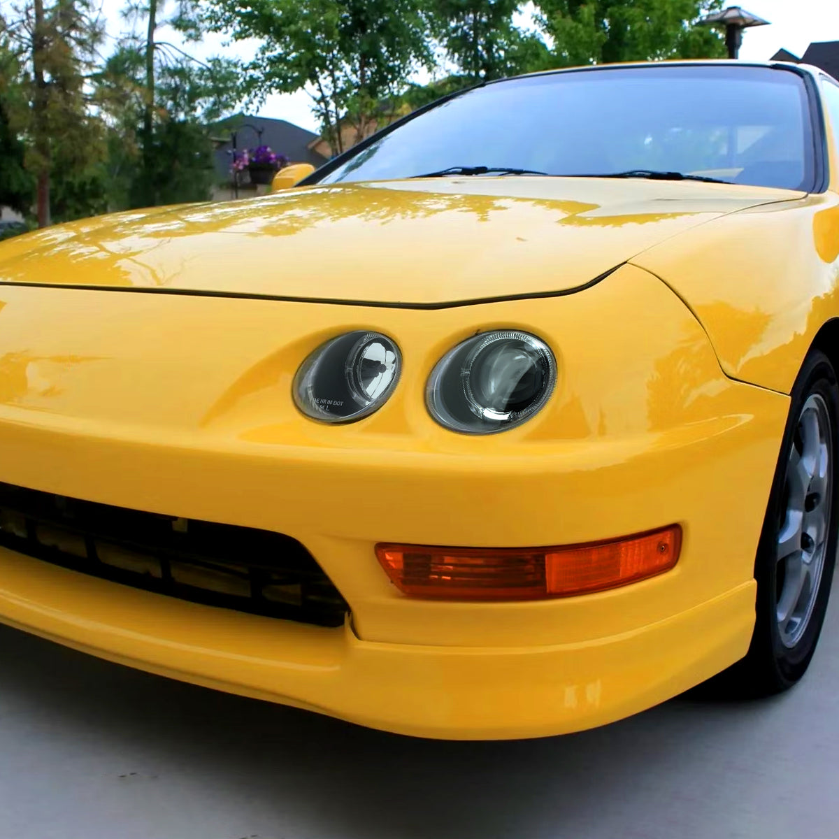 1994-1997 Acura Integra 3DR/4DR Dual Halo Projector Headlights (Matte Black Housing/Clear Lens)