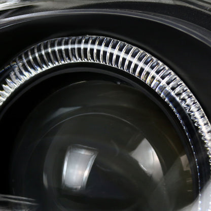 1998-2001 Acura Integra 3DR/4DR Dual Halo Projector Headlights (Matte Black Housing/Clear Lens)