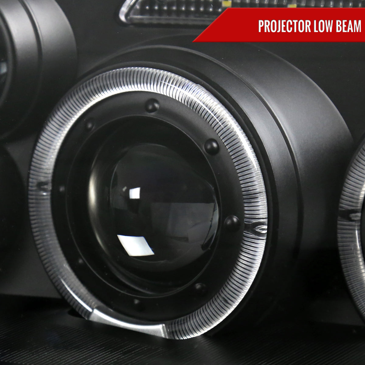 1999-2005 Volkswagen Jetta/Bora Mk4 Dual Halo Projector Headlights w/ LED Light Strip (Matte Black Housing/Clear Lens)