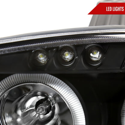 2001-2005 Mazda Miata MX-5 Dual Halo Projector Headlights (Matte Black Housing/Clear Lens)