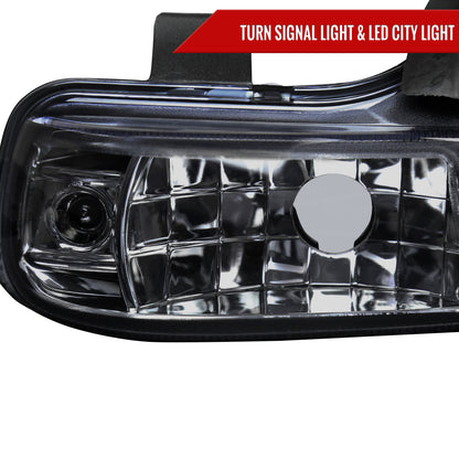 2000-2002 Dodge Plymouth Neon Dual Halo Projector Headlights (Glossy Black Housing/Smoked Lens)