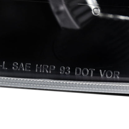 1997-2001 Honda Prelude Projector Headlights w/ SMD LED Light Strip (Matte Black Housing/Clear Lens)