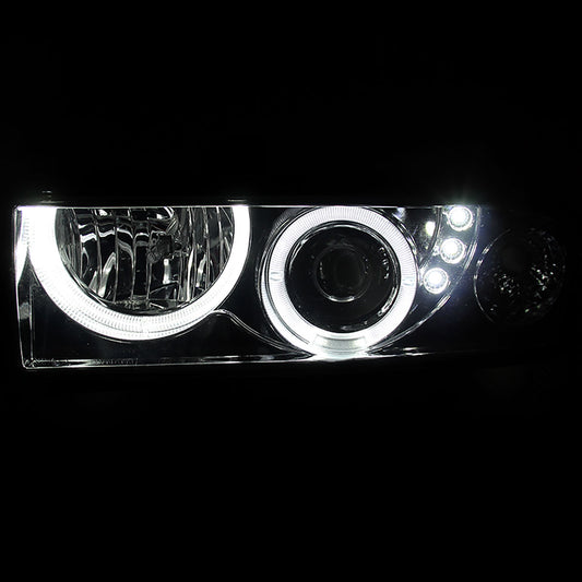 1998-2004 Chevrolet S10 Dual Halo Projector Headlights (Chrome Housing/Smoked Lens)