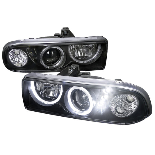 1998-2004 Chevrolet S10 Dual Halo Projector Headlights (Matte Black Housing/Clear Lens)