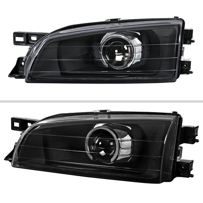 1995-2001 Subaru Impreza Retro Style Projector Headlights (Matte Black Housing/Clear Lens)