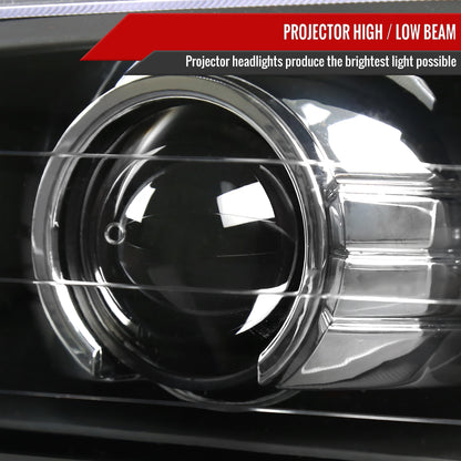 1995-2001 Subaru Impreza Retro Style Projector Headlights (Matte Black Housing/Clear Lens)