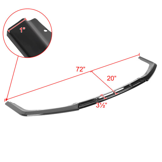 2017-2021 Honda Civic Si Glossy Black 3PC Front Bumper Lip Kit