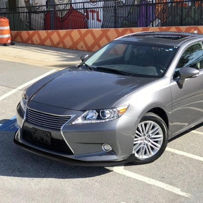 2013-2015 Lexus ES350 Matte Black 3PC Front Bumper Lip Splitter Kit