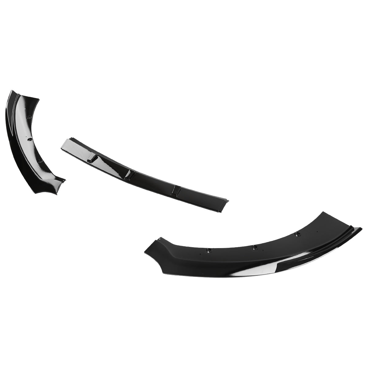2015-2017 Ford Mustang Glossy Black Polypropylene 3PC Bumper Lip