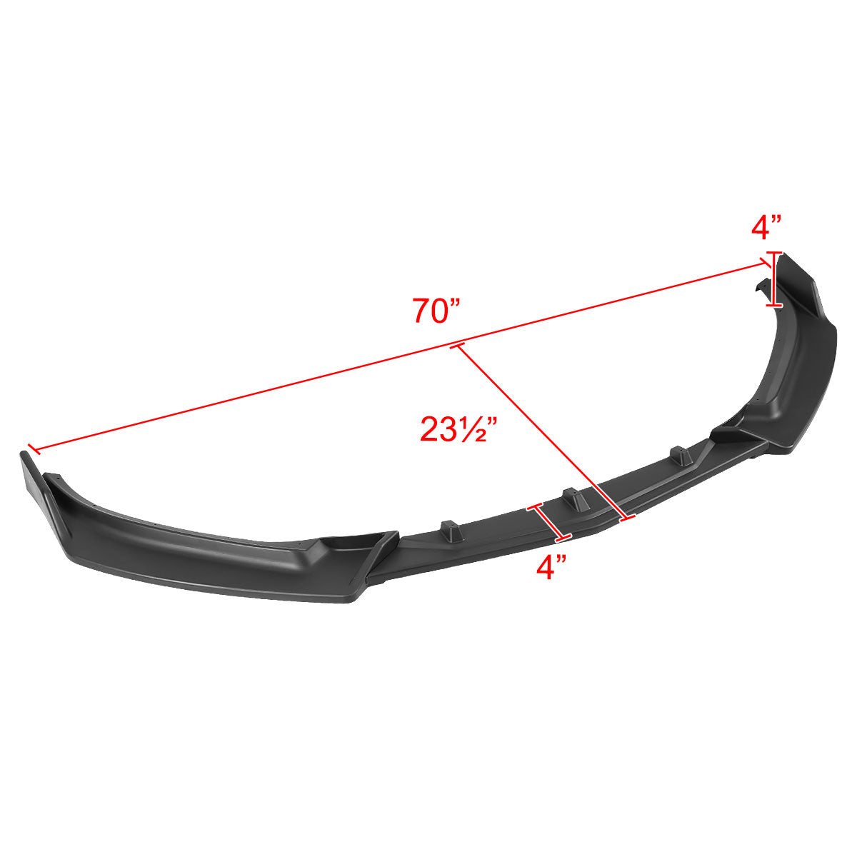 2014-2018 Mazda 3 Matte Black Polypropylene 3PC Bumper Lip