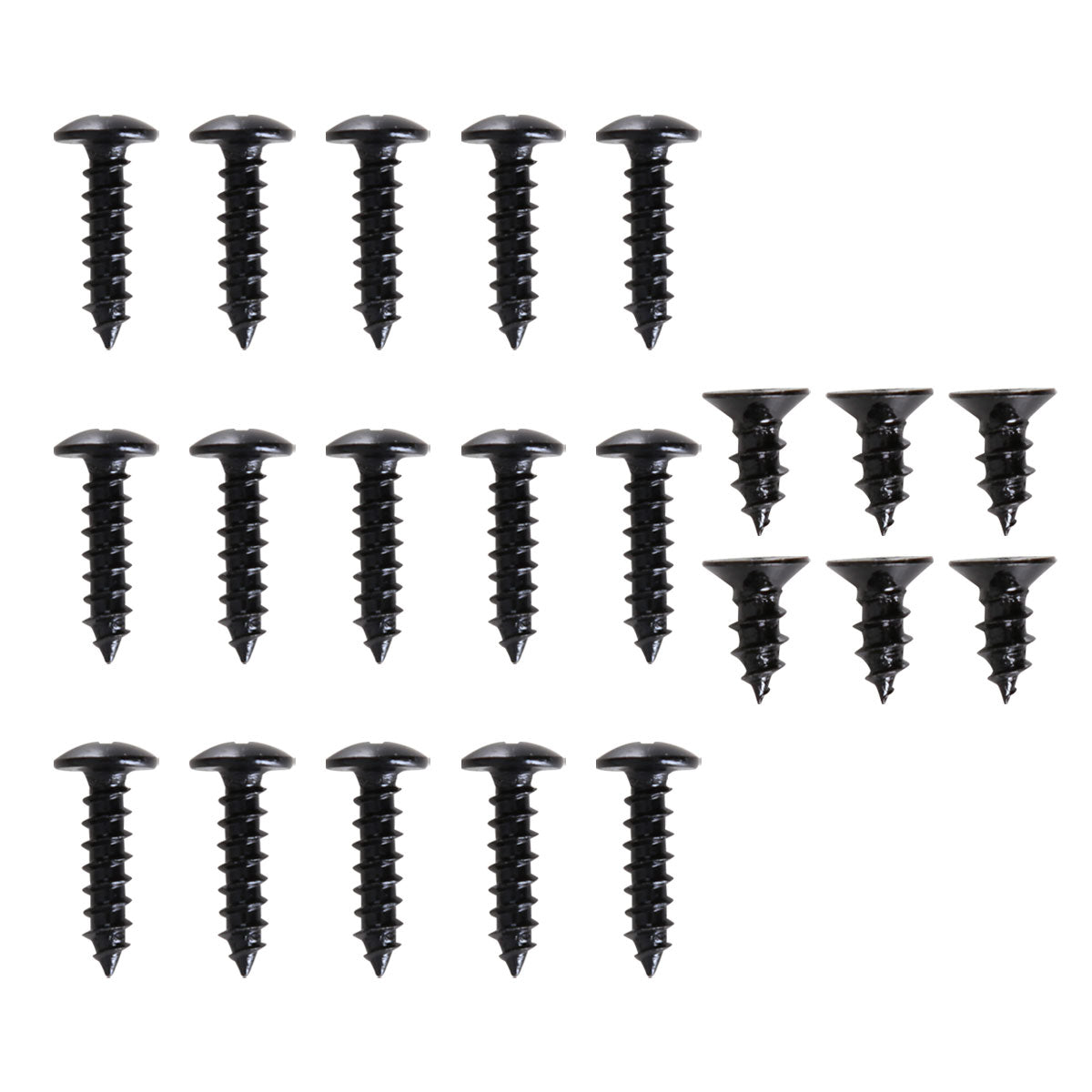 Universal Matte Black Polypropylene 3PC Bumper Lip Set
