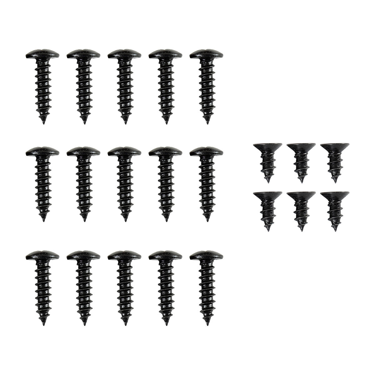 Universal Glossy Black Polypropylene 3PC Front Bumper Lip Set