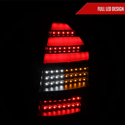 2005-2007 Chrysler 300C V2 LED Tail Lights (Matte Black Housing/Clear Lens)