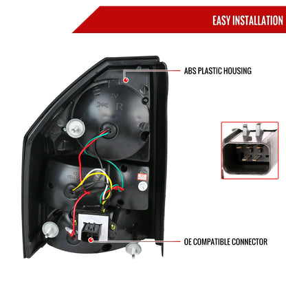 2005-2007 Chrysler 300C V2 LED Tail Lights (Matte Black Housing/Clear Lens)