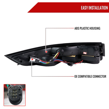 2005-2008 Porsche 911 997 Carrera / 2007-2009 911 997 GT3 LED Tail Lights (Chrome Housing/Red Lens)