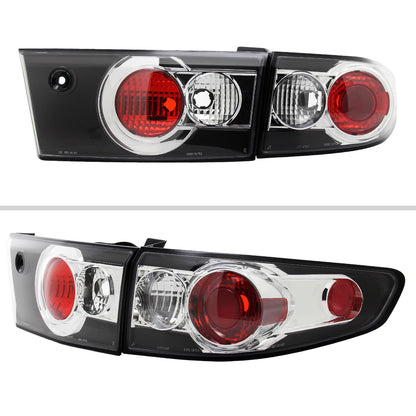 2003-2005 Honda Accord Sedan Tail Lights (Matte Black Housing/Clear Lens)