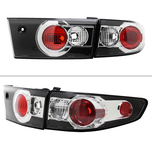 2003-2005 Honda Accord Sedan Tail Lights (Matte Black Housing/Clear Lens)
