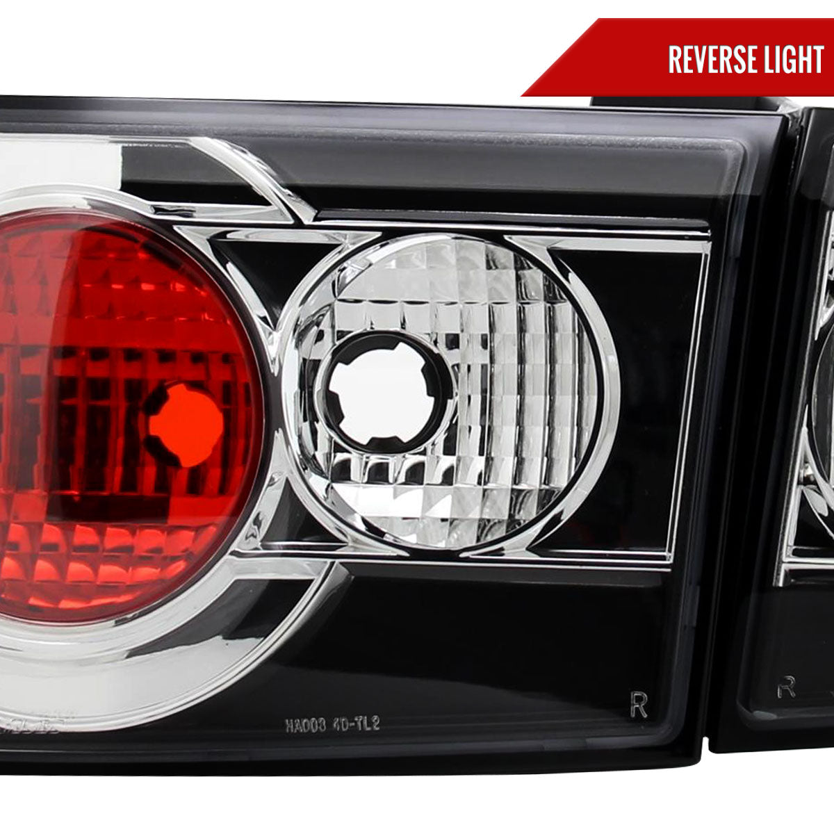 2003-2005 Honda Accord Sedan Tail Lights (Matte Black Housing/Clear Lens)