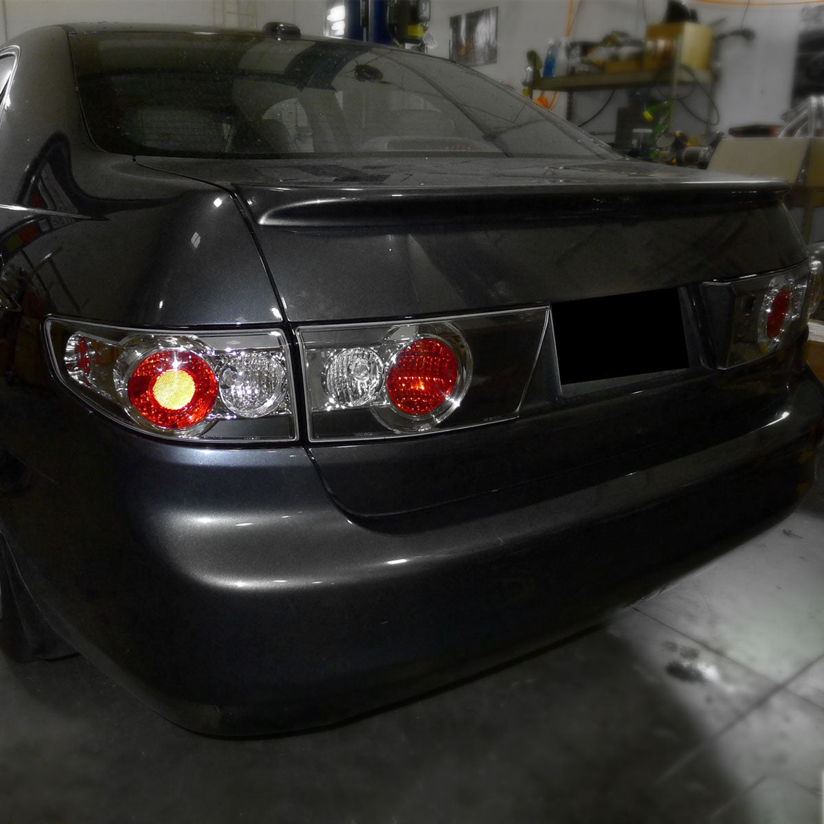 2003-2005 Honda Accord Sedan Tail Lights (Matte Black Housing/Clear Lens)