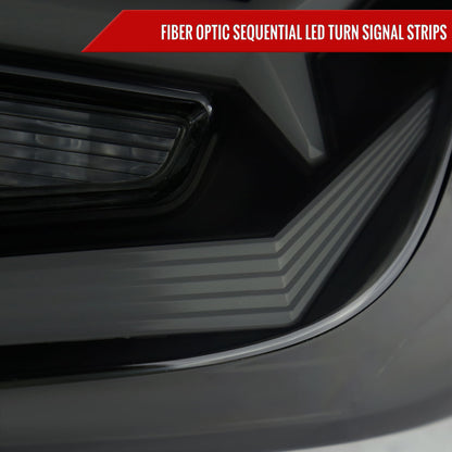 2018-2022 Honda Accord Sedan LED Sequential Signal Tail Lights (Glossy Black Housing/Smoked Lens)